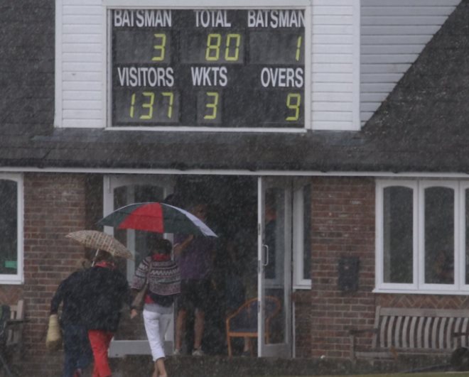 Guildford Cricket Club Junior Section in the rain