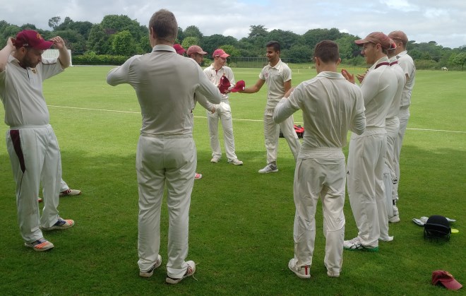Tom Collins handed out new caps to three first team debutants in the victory at Chessington
